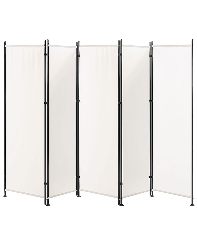 Folding 5 Panel Room Divider 270 x 170 cm White NARNI_802627