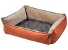Velvet Reversible Pet Bed 70 x 60 cm Orange and Beige IZMIR_826592