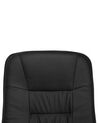 Cadeira de massagem com repousa-pés em pele sintética preta RELAXPRO_745561