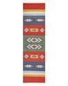 Alfombra kilim de algodón rojo/azul/verde/amarillo 80 x 300 cm KAMARIS_870059