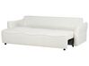 Boucle Sofa Bed with Storage White KRAMA_887857