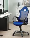 Bürostuhl blau Wippfunktion höhenverstellbar iCHAIR_22740