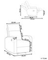 Fotel z manualną funkcją relaksu welurowy biały VERDAL_904708