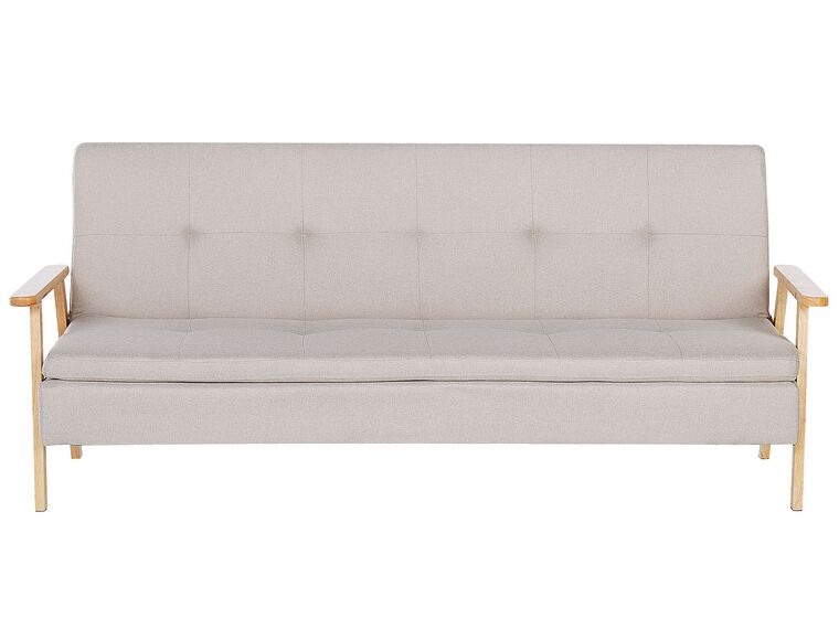 Fabric Sofa Bed Beige TJORN_813467