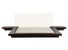 EU King Size Bed with Bedside Tables Dark Wood ZEN_751558
