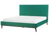 Łóżko welurowe 180 x 200 cm zielone BAYONNE_901386