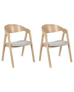 Tuoli vaalea puu/harmaa 2 kpl YUBA