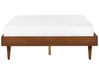 EU Double Size Bed with LED Light Wood TOUCY_909691