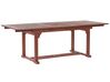 Zestaw ogrodowy drewno akacjowe stół i 6 krzeseł z poduszkami czerwonymi TOSCANA_783943