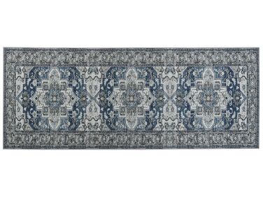 Vloerkleed grijs en blauw 80 x 200 cm KOTTAR