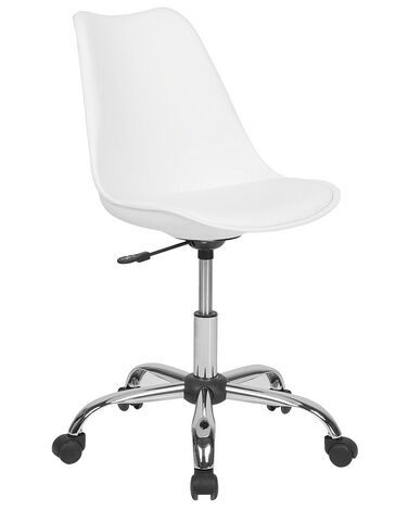 Krzesło biurowe regulowane ekoskóra białe DAKOTA II