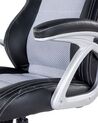 Faux Leather Office Chair Grey Black EXPLORER_495263