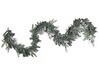 Weihnachtsgirlande weiß mit LED-Beleuchtung Schnee bedeckt 270 cm SUNDO_813311