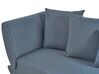 Left Hand Fabric Chaise Lounge with Storage Blue MERI II_881319