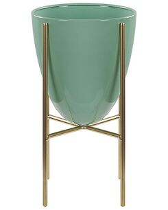 Kukkateline rauta mintunvihreä/kulta 16 x 16 x 31 cm LEFKI Kukkateline rauta mintunvihreä/kulta 16 x 16 x 31 cm LEFKI