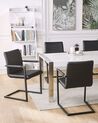 Set of 2 Faux Leather Dining Chairs Black BUFORD_790094