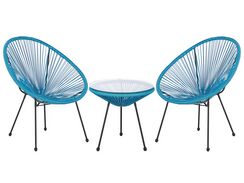 Parvekekalustesetti rottinkinen sininen ACAPULCO II Parvekekalustesetti rottinkinen sininen ACAPULCO II