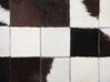 Okrúhly kožený koberec ⌀ 140 cm  čierna/biela BERGAMA_491660