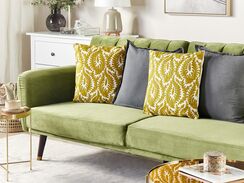 Koristetyyny puuvilla keltainen kirjailtu 45 x 45 cm 2 kpl PRIMULA Koristetyyny puuvilla keltainen kirjailtu 45 x 45 cm 2 kpl PRIMULA