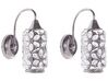 Set of 2 Wall Lamps Silver SYSOLA _837911