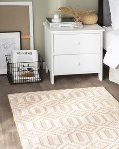 Viskoosimatto 80 x 150 cm beige ADATEPE