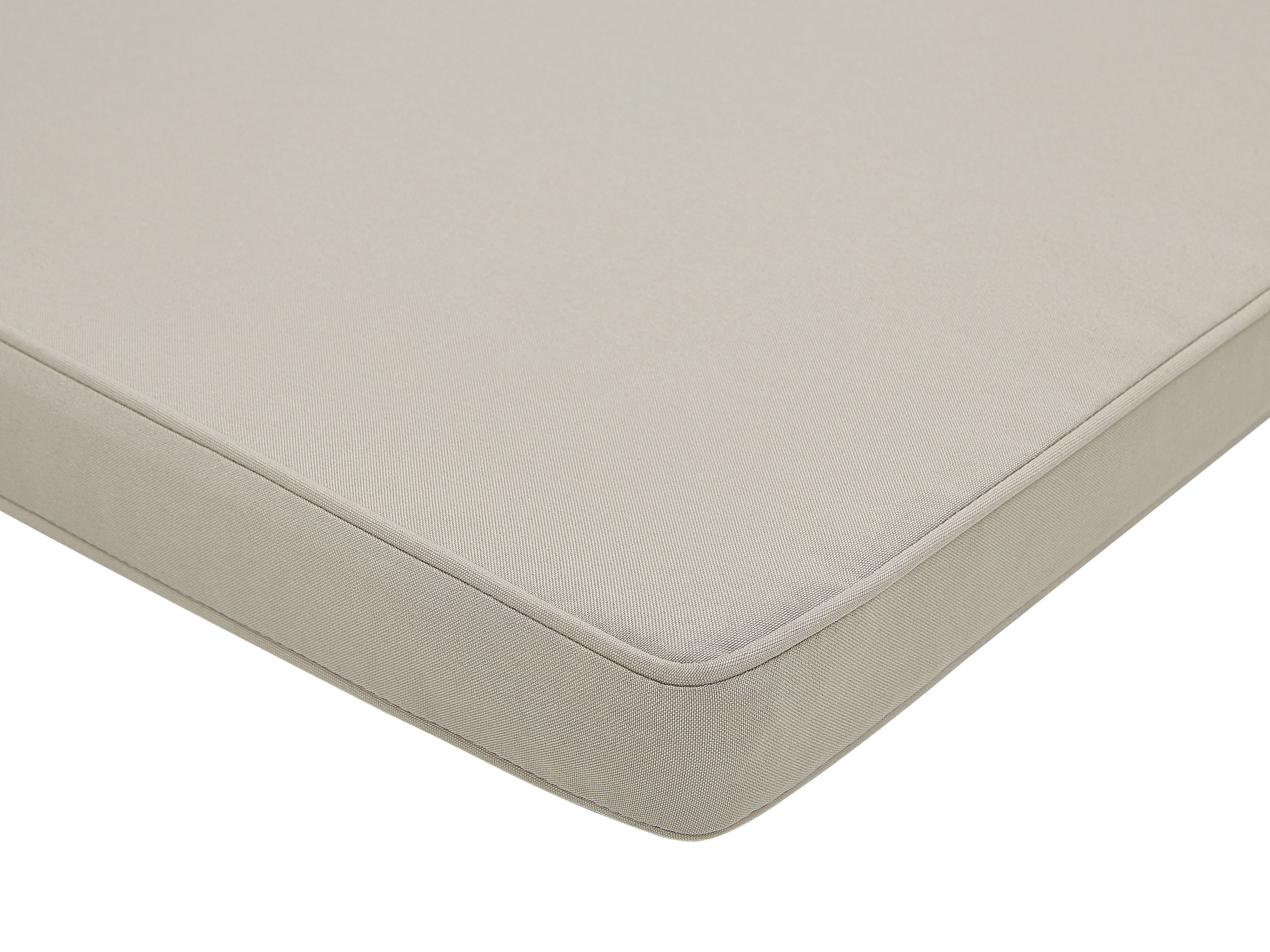 Ławka ogrodowa z certyfikowanego drewna 160 cm beżowa poduszka VIVARA