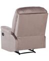 Velvet Recliner Chair Taupe ESLOV_779804