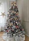 Künstlicher Weihnachtsbaum schneebedeckt 210 cm weiß BASSIE_837648