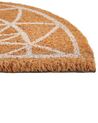 Coir Doormat Half-Round Geometric Pattern Natural KINABALU_905609