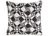 Set of 2 Cotton Cushions Geometric Pattern 45 x 45 cm Black and White KOTURE_802247