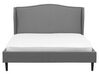 Čalúnená posteľ 160 x 200 cm sivá COLMAR_703350