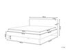 EU Double Size Bed LED Light Wood SERRIS_748591