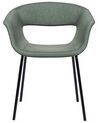 Conjunto de 2 sillas de comedor de tela verde ELMA_884599