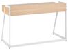 1 Drawer Home Office Desk 120 x 60 cm Light Wood and White QUITO_720424