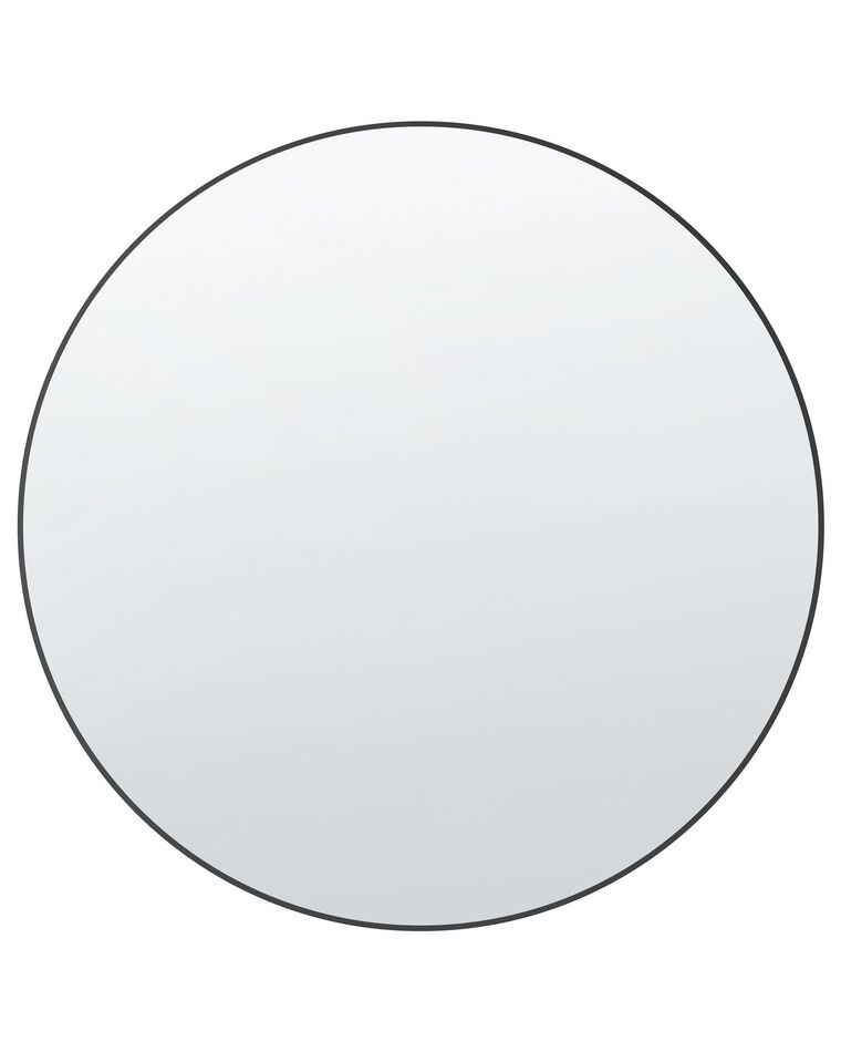Okrúhle nástenné zrkadlo 80 x 80 cm čierne ANNEMASSE _844167