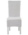 Conjunto de 2 cadeiras em rattan branco ANDES_712643