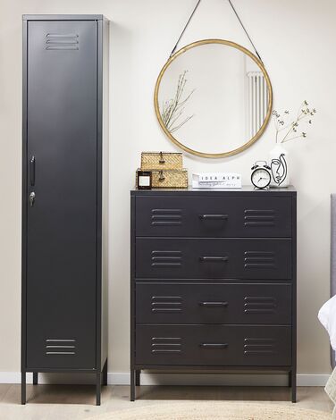 Metal Storage Cabinet Black FROME