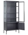 Steel Display Cabinet Black OXTED_850460