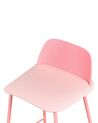 Zestaw 4 krzeseł barowych różowy MORA II_876354