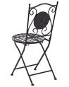 Fekete fém kerti szék kétdarabos szettben CARIATI_825733