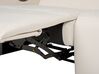 Canapé 2 places inclinable électrique avec port USB en tissu beige clair ULVEN_905175
