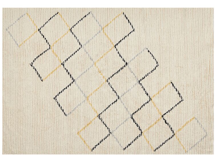 Bavlněný koberec 160 x 230 cm béžový TEZPUR_839276