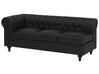 Left Hand Faux Leather Corner Sofa Black CHESTERFIELD_709696
