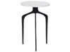 Odkládací stolek s mramorovou deskou bílý/černý TIHOI_853892