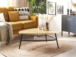 Sohvapöytä vaalea puu/musta DORENA