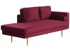 Chaise longue in velluto verde scuro NANTILLY Chaise longue in velluto verde scuro NANTILLY