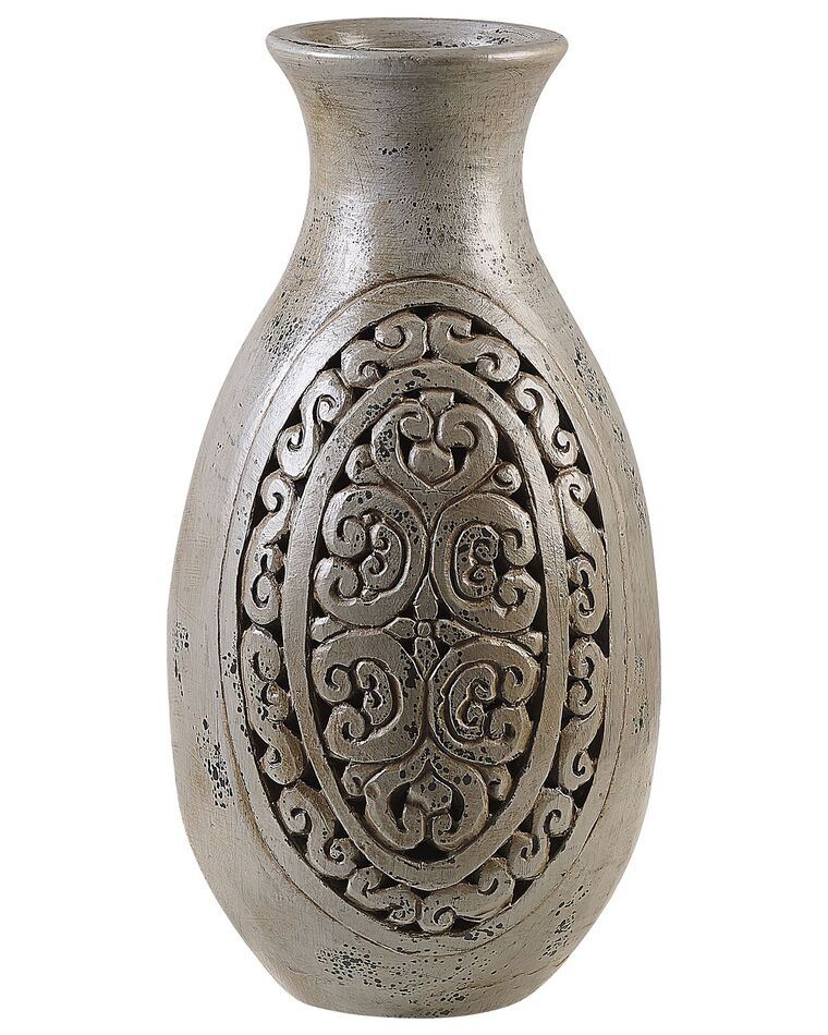 Terracotta Decorative Vase 51 cm Grey MEGARA_791741
