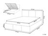Zamatová posteľ s úložným priestorom 160 x 200 cm svetlosivá BOUSSE_862646