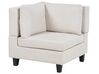 5-Seater Modular Fabric Sofa with Ottoman Light Beige UNSTAD_891144