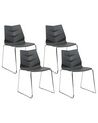 Set of 4 Dining Chairs Dark Grey HARTLEY_873465